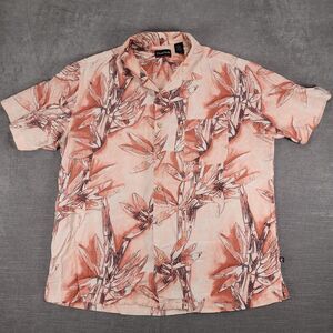 Ocean Pacific Silk Button Up Short Sleeve Tropical Shirt Men's‎ Large